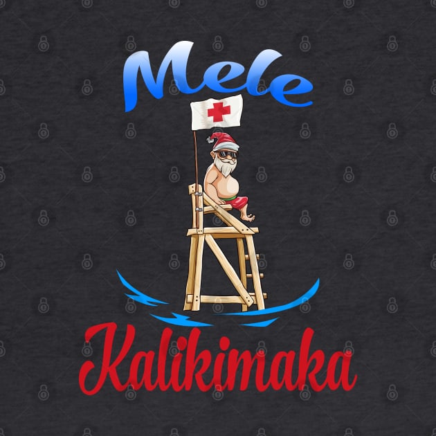 Mele Kalikimaka Christmas Santa Shaka Hawaii by intelus